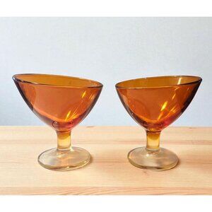 Vintage MCM Indiana Glass Marigold Dessert or sherbet dishes